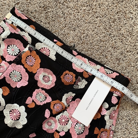 French Connection Astride Aliya Lace Mini Skirt in Moonless Night Flower App - Picture 7 of 12